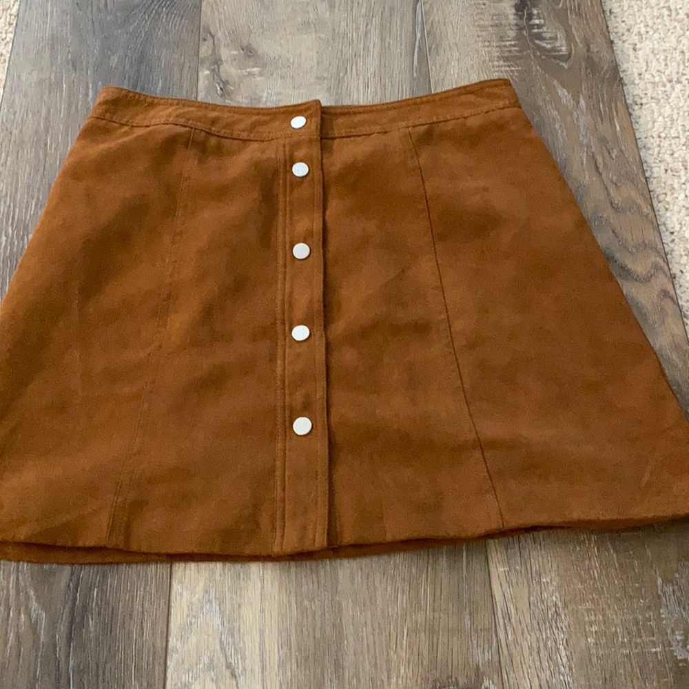 H&M Copper suede Mini skirt size 10